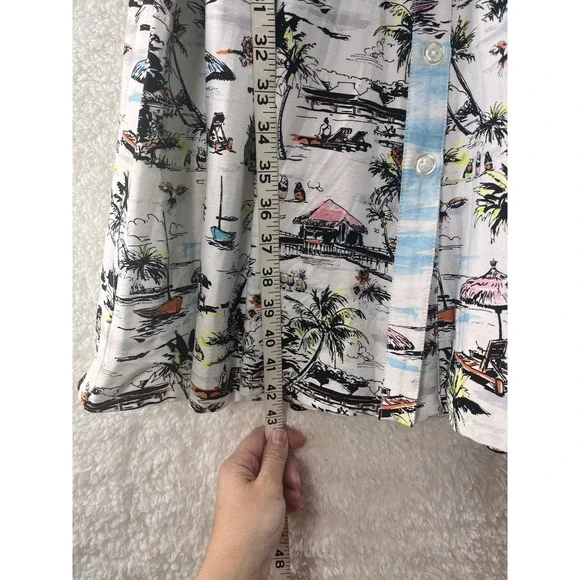 Chetta B Size 4 Dress A-line Button-Front Boat Beach Resort Travel Cruise Vacay - Picture 10 of 11